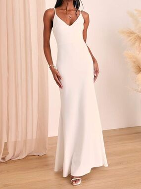 Lulus White Infinite Glory Maxi Dress XS